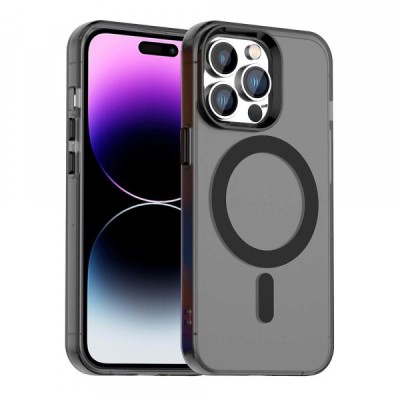 Husa MagSafe pentru Apple iPhone 14 Pro Max, Techsuit, CandyCase, Neagra foto