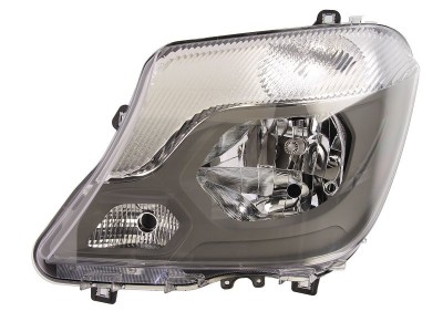 Far Mercedes Sprinter 210-519, 10.2013-, fata, Stanga, cu lumini pentru curbe; cu daytime running light; H7+H7+H7+PY21W+W21W+W5W; electric; cu motor; foto