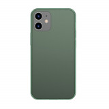 Carcasă Din Sticlă Mată Baseus Husă Rigidă Cu Cadru Flexibil IPhone 12 Mini Verde &icirc;nchis (WIAPIPH54N-WS06)