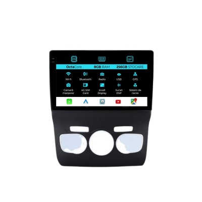 Navigatie Dedicata Citroen C4L (2013-2016), 9Inch, 8Gb Ram, 256Gb Stocare, Carplay foto