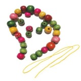 Accesorii creatie - lemn - bratara diverse forme, colorat, Colorarte, FS-M2