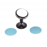 Suport Magnetic Telefon Auto 2x360&deg; T03 Universal, Prindere Bord/Parbriz, Negru