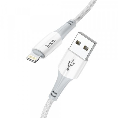 Cablu Date si Incarcare USB-A - Lightning HOCO X70, 18W, 1m, Alb foto