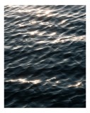 Tablou Canvas cu Valuri și Reflexii de Lumină &icirc;n Nuanțe Albastru, 26 x 39 cm, CMCLASS