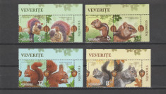 ROMANIA 2020 - VEVERITE - Serie 4 val cu Vinieta - LP 2286 MNH** foto