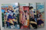 EVERGREEN , VOLUMES 1 - 4 , story by YUYUKO TAKEMIYA , art AKIRA CASKABE , 2016, BENZI DESENATE *