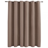 Draperie opaca cu inele metalice, gri taupe, 290 x 245 cm