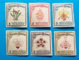 Columbia 1947 Orhidee Columbiene Orqu&iacute;deas Colombianas ABNC Lot Complete 6 Valori Neștampilate - OREF1