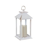 Felinar decorativ cu lumanare LED, Suspendabil, Alb, 14x14x30 cm, ATU-089879, Oem