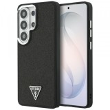 Husa MagSafe pentru Samsung Galaxy S26 Ultra S948, Guess, Fixed Glitter Triangle Logo, Neagra