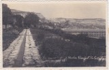 Balcic &ndash; Parcul Palatului, carte poștală fotografică circulată 1938, timbre Rom&acirc;nia