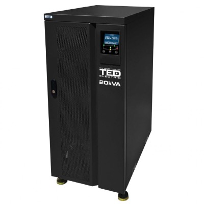 UPS 20KVA 18KW Online cu Dubla Conversie Trifazat 3/3, Management si Ecran LCD, Utilizeaza 30x Acumulator 12V 9Ah, TED Electric TED002013 foto