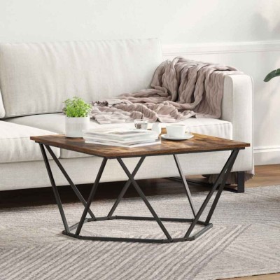 vidaXL Masă de cafea Stejar afumat 80 x 80 x 45 cm 868275 foto