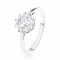 Inel de logodnă - argint 925, soare strălucitor din zirconiu transparent - Marime inel: 59