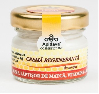 Crema regeneranta de noapte cu miere, lapt.de matca si vit.a&amp;amp;e 30ml apidava foto