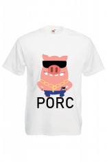 TRICOU PRINT AMUZANT &amp;quot;PORC&amp;quot;, tricou mesaj haios foto