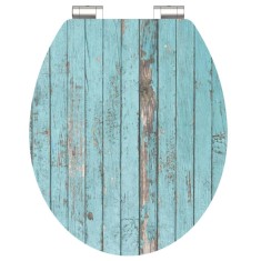 SCHUTTE Scaun WC ?BLUE WOOD? inchidere silen?ioasa extralucios MDF foto