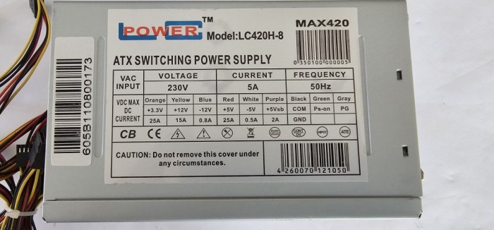Sursa Pc, Sursa alimentare LC-Power LC420H-8 / 420 W , FUNCTIONEAZA