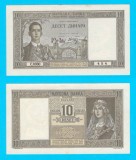 Iugoslavia (p#35) 10 Dinara 1939 aUNC &#039;Karađorđević&#039; serie: C.0080 454