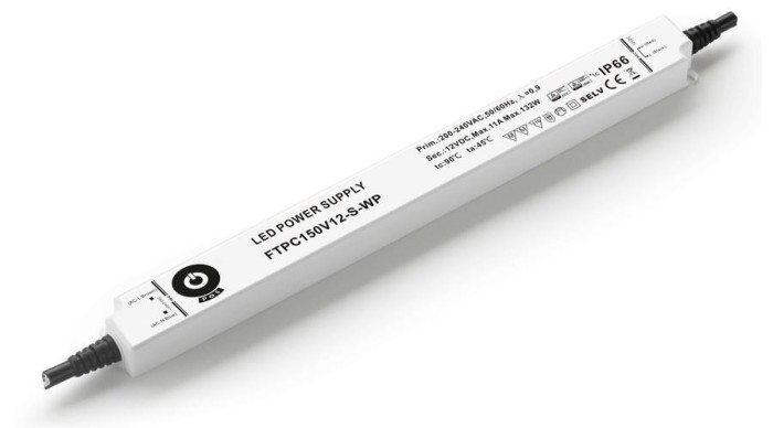 Sursă de alimentare POS FTPC150V12-S-WP, driver LED POS 12V/11A CV, carcasă subțire din plastic IP66