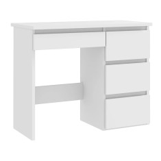 Birou calculator Beta 3 cu 4 sertare, 94x43x75 cm, finisaj alb Household NewTrend