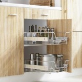 vidaXL Coșuri retractabile din s&acirc;rmă, 2 buc., argintiu, 45 cm