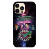Husa compatibila cu Apple iPhone 15 Pro Max, Viceversa, model Planet express Futurama , Silicon, TPU, Transparent, Carcasa