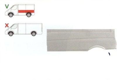 Panou reparatie lateral Mercedes Vito, Viano, 2004-2014 Partea Stanga, Lateral, pana la geam , Model SCURT foto