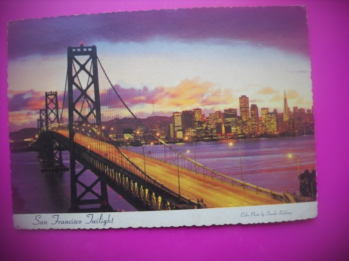 HOPCT 7676 PODUL BAY BRIDGE-SAN FRANCISCO -STAMPILOGRAFIE -SUA-AMERICA DE NORD -CIRCULATA