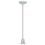 Pendul tavan portelan soclu E27 - gri, V-TAC