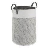 Cumpara ieftin Cos de rufe gri, model frunze, 43L, 35x45cm