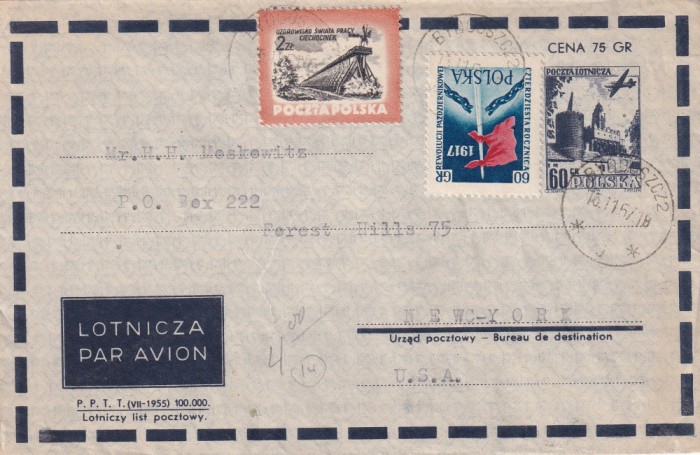 FILATELIE TEMATICA - PLIC POLONIA TEMATICA AVION AVIOANE