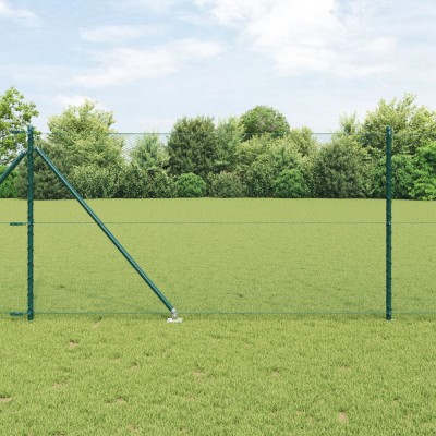 vidaXL Set de &amp;Icirc;mprejmuire Set de 2 Verde Pădure Oțel Vopsit Electrostatic foto