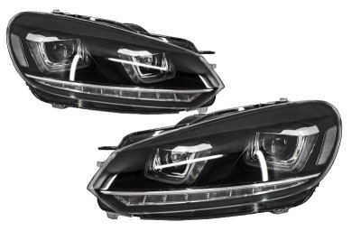 Faruri LED VW Golf 6 VI (2008-2013) Design Golf 7 3D U Design Semnal LED Dinamic Performance AutoTuning foto