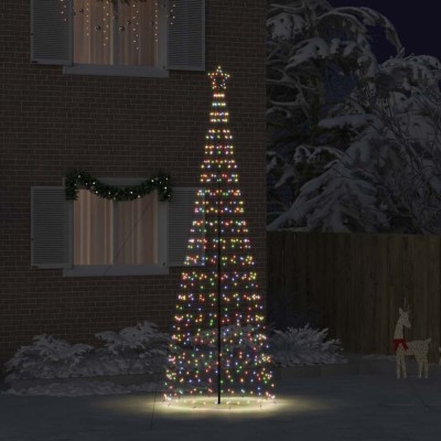 vidaXL Brad de Crăciun LED cu 800 LED Multicolour 400 cm Fier 42018755 foto