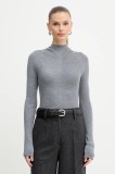 BOSS pulover de l&acirc;nă culoarea gri, light, cu turtleneck, 50549166