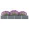 Gossi strat inaltat de gradina, gri, 320x40x45 cm, otel galvanizat