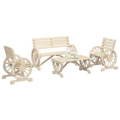 Gossi set mobilier de gradina, 4 piese, lemn masiv de brad foto