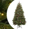 Brad de Crăciun artificial Verde 210 cm PVC și Metal