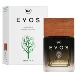 Parfum Auto Spray K2 EVOS HUNTER 50ml, Aroma Fougere (Bergamota, Geranium, Muschi), Sticla cu Dop de Lemn