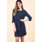 Rochie Vila Nathalia 3/4 Sleeve Total Eclipse