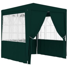 Gossi cort de petrecere profesional cu pereti verde 2,5x 2,5m 90 g/m2
