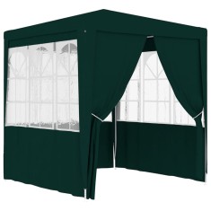 vidaXL Cort de petrecere profesional cu pereți verde 2,5x 2,5m 90 g/m&amp;sup2; foto