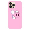 Husa compatibila cu Apple iPhone 14 model Cartoon smiling pig, Silicon, TPU, Viceversa, Transparent, Carcasa