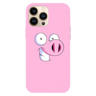 Husa compatibila cu Apple iPhone 15 model Cartoon smiling pig, Silicon, TPU, Viceversa foto
