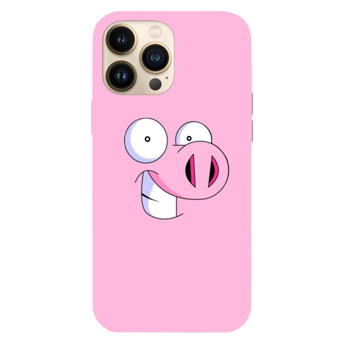 Husa compatibila cu Apple iPhone 12 model Cartoon smiling pig, Silicon, TPU, Viceversa