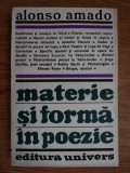 Amado Alonso - Materie si forma in poezie