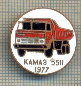 Y 578 INSIGNA- KAMAZ 5511 1977 -AUTOCAMION RUSIA -URSS -PENTRU COLECTIONARI foto
