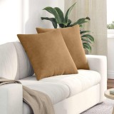 vidaXL Perne pentru canapea 2 pcs Maro 80 x 80 cm 42014065