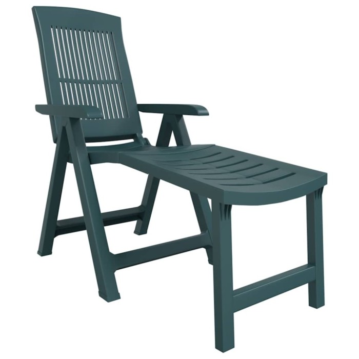Sezlong, verde, plastic